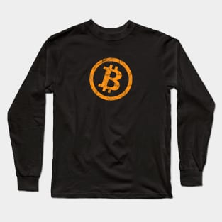 Bitcoin Icon Vintage Long Sleeve T-Shirt